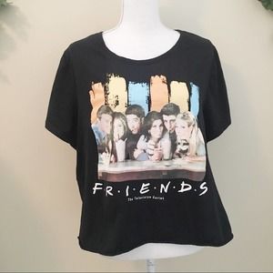 Friends Graphic Cut Off Tank Top Size 2X